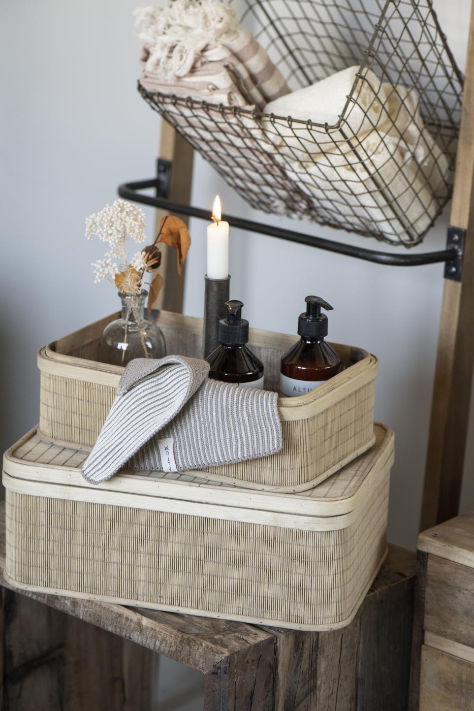 SÄILYTYSLAATIKKO BAMBUA, 2 kpl setti - Image 4